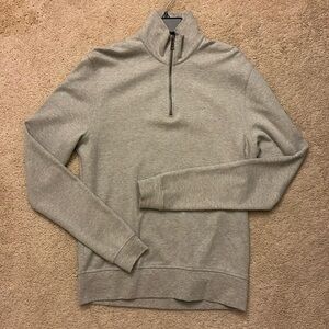 Men’s Burberry Half-Zip Light Gray Sweatshirt Size M